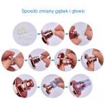 Odkurzacz do wągrów 12w1 MIKRODERMABRAZJA Diamentowa domowa - 4