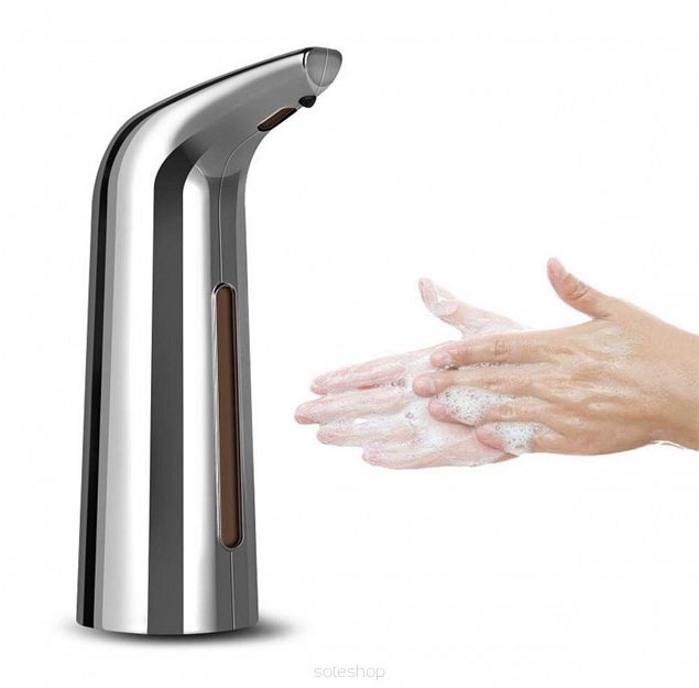 BEZDOTYKOWY automatyczny dozownik do mydła srebrny 400 ml